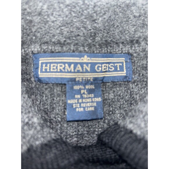 HERMAN GEIST Jacket Gray Wool PL Boiled Wool Double Breasted Sweater Women’s - Picture 2 of 7